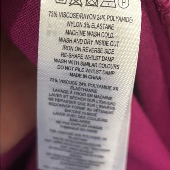 French Connection Marie Surplice Jumpsuit Sz 10 NWT V Neck W/ Pockets Magenta - Picture 10 of 10